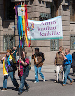 Yhteys-liike: armo kuuluu kaikille · Helsinki Pride -paraati 2014 · kuva 28