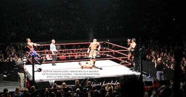 Batista & Triple H vs Chris Benoit & Randy Orton · WWE RAW Live & Loaded · kuva 97