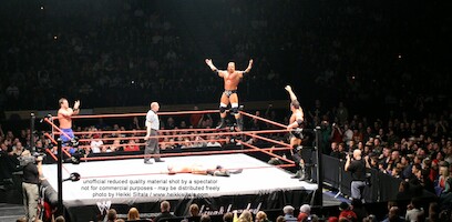 Batista & Triple H vs Chris Benoit & Randy Orton · WWE RAW Live & Loaded · photo 94