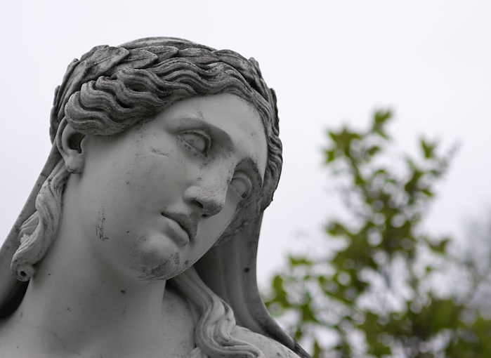 The marble statue Josefina at Syväranta Lotta Museum